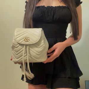 Gucci Quilted Marmont Mini Drawstring Backpack